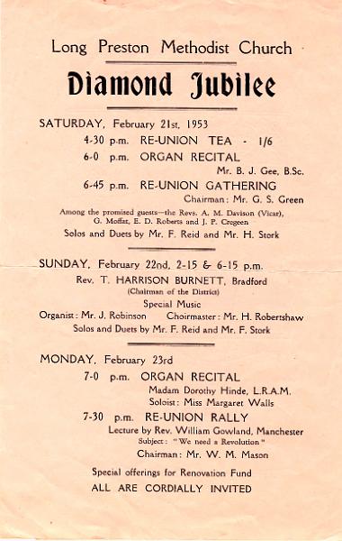 LC16b - Methodist Church Diamond Jubilee 1953 - p2.JPG - Methodist Chapel Diamond Jubilee 1953Program - page 2